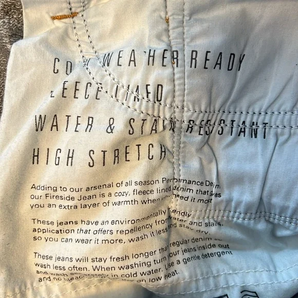 Du/Er Fleece Lined Relaxed Jeans Size 36 - Picture 11 of 14